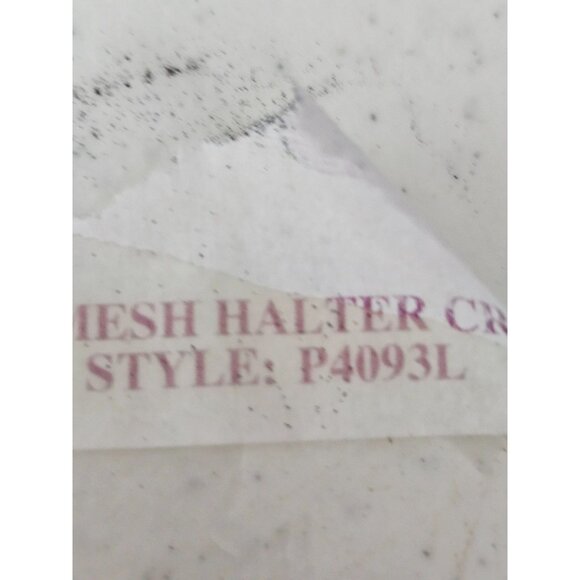 Curtain Call Black Mesh Size Adult Small Halter Dance Costume Top - Picture 12 of 12